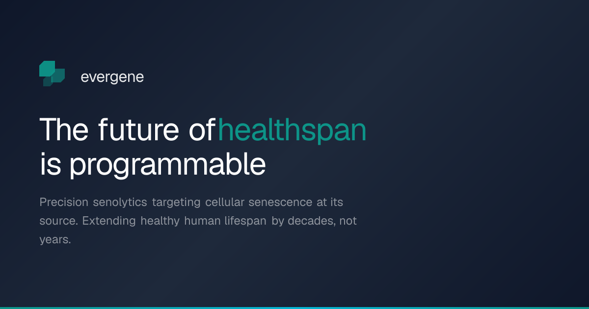 EverGene Bio — Precision Senolytics Redefining Healthspan